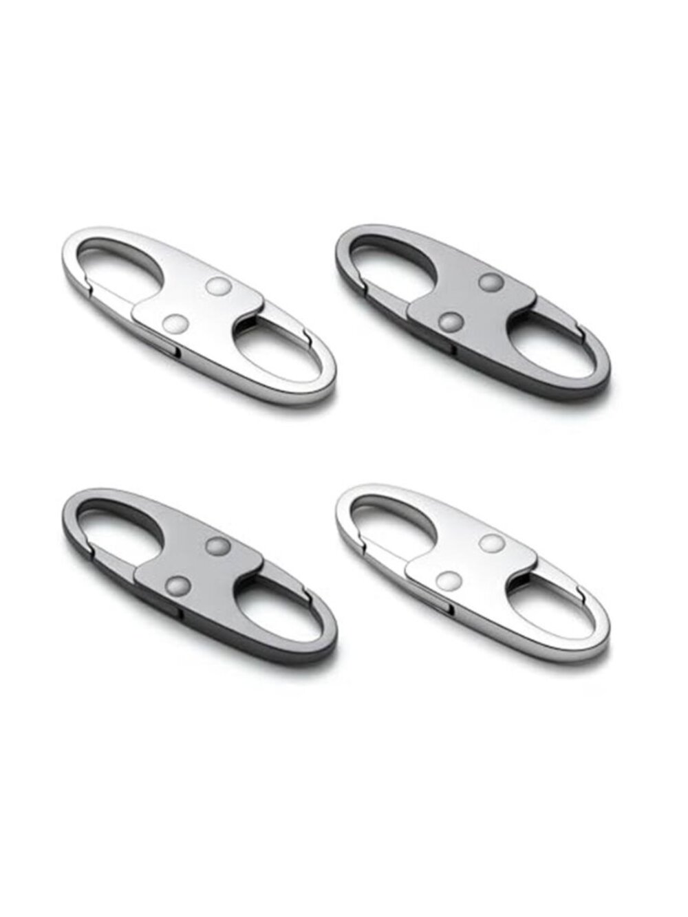 Anti Theft Zipper Clips Travel Essentials Carabiner 2Grey 2Silver